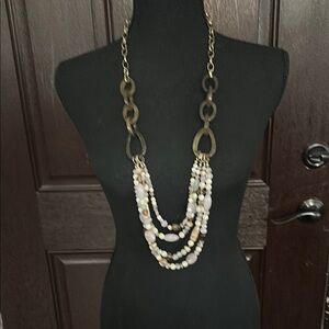 Elegant Multi-Strand Beaded Necklace